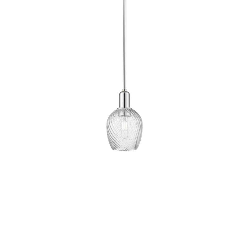 Innovations Lighting 716-1S-10-6 Salina Pendant Salina 6" Wide Mini - Polished Chrome / Clear Spiral Fluted