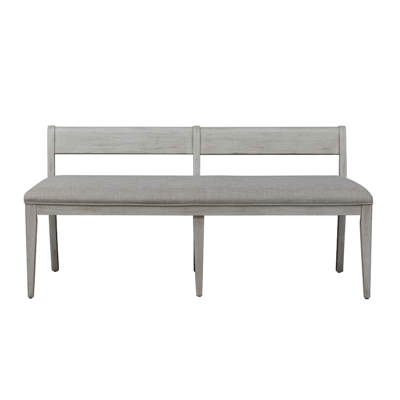 Farmhouse Reimagined Antique White Opt 6 Piece Trestle Table Set