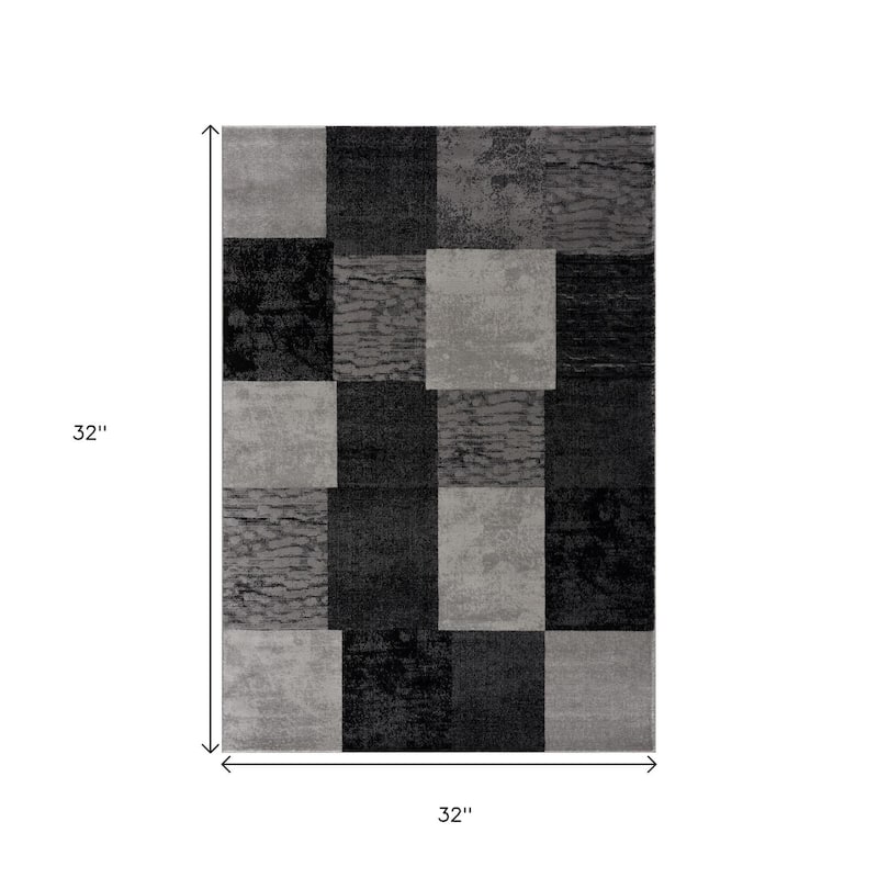 HomeRoots Geometric Contemporary Square Area Rug - 32 in. x 32 in. x 0.8 in.