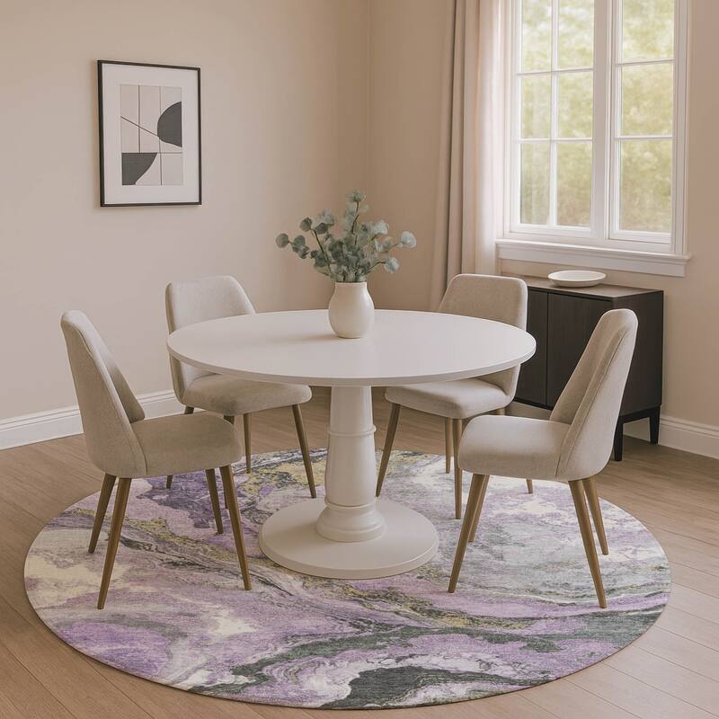 Premium Washable Super Soft Mayfield Rug - Lavender - 8' x 8'