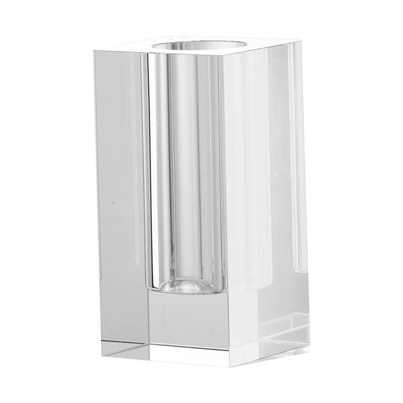 8" Clear Square Glass Table Vase - 3.90