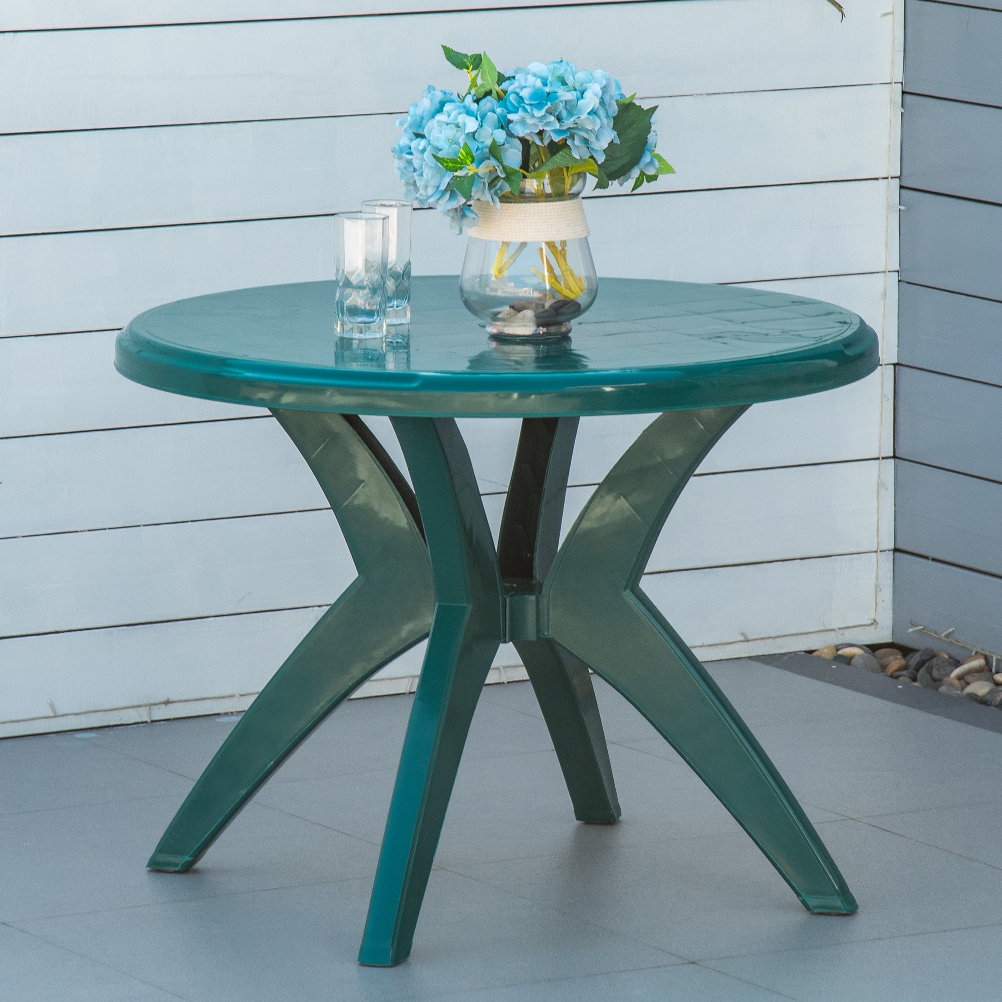 Outsunny 36 inch x 36 inch square hotsell metal outdoor patio bistro table with umbrella hole