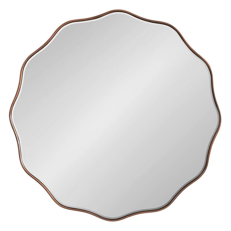 Kate and Laurel Viona Round Scalloped Mirror