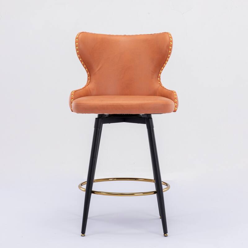 Solid Wood Velvet Upholstered Dining Chair with Golden Stainless Steel Plating Legs,Nailhead Trim,Set of 2,Gray and Gold