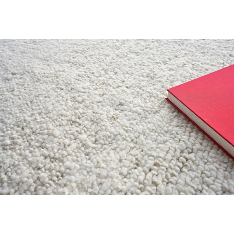 EXQUISITE RUGS Borelli Hand-loomed New Zealand Wool Ivory Area Rug.