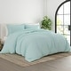 preview thumbnail 6 of 12, Simply Soft Ultra-soft 3-piece Duvet Cover Set Aqua - Full - Queen