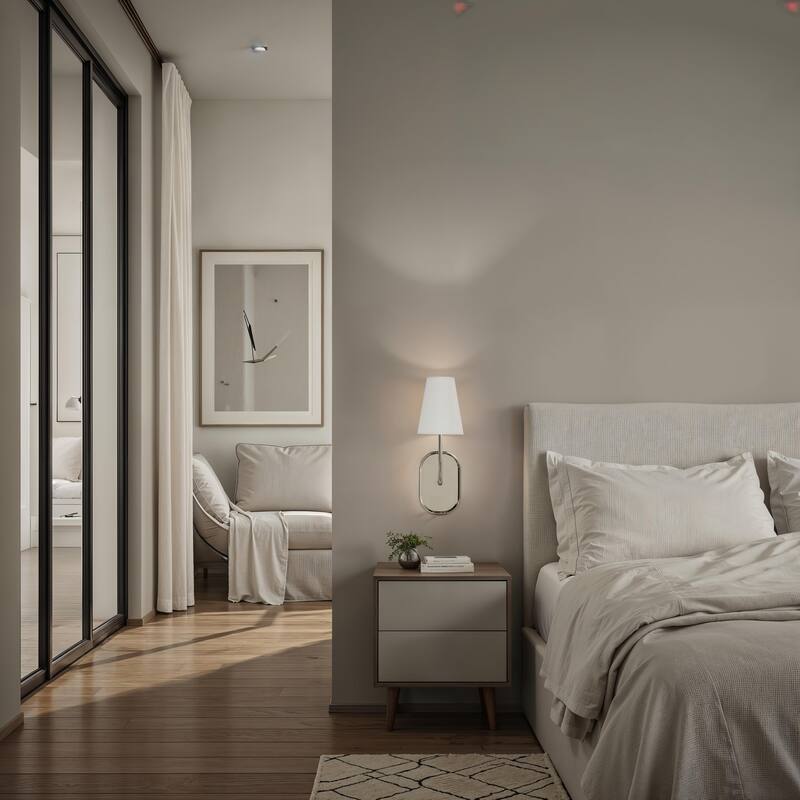 Renwil Annona 15.75" Height Wall Sconces, Polished Nickel - Silver