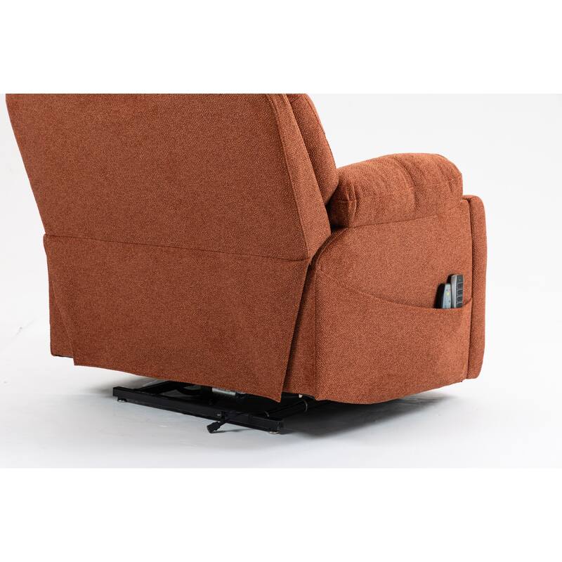 Power Lift Recliner Chair with Heat & Massage, Ergonomic Single Sofa Chair, Electric Recliner Chair with 2 Cup Holders - Rose