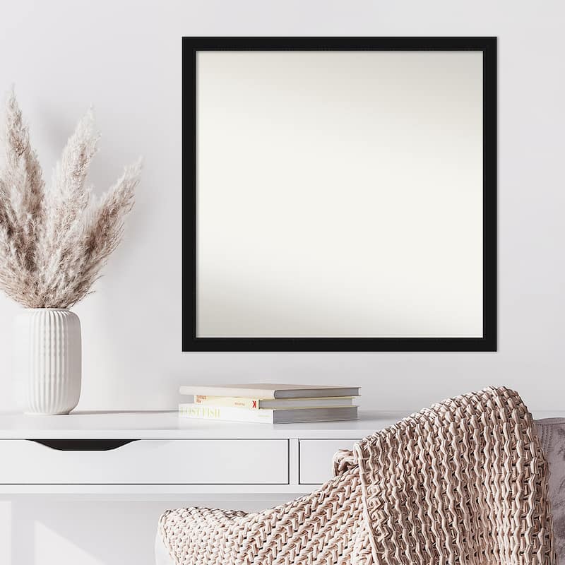 Non-Beveled Wall Mirror - Avon Black Narrow Frame