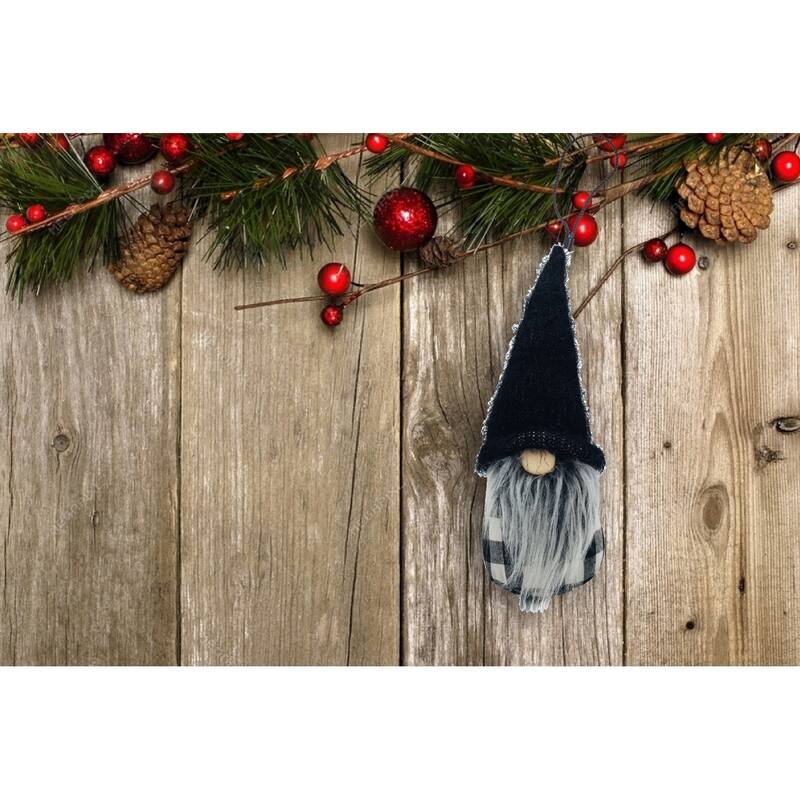 Black and White Buffalo Check Groovy Gnome