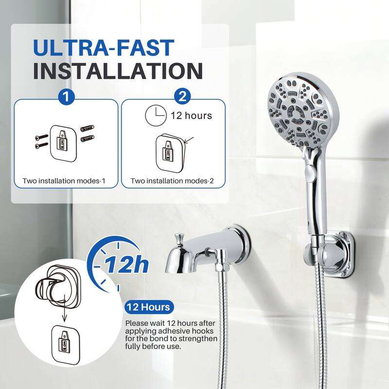 WOWOW Integrated Diverter Bathtub Spout with Handshower