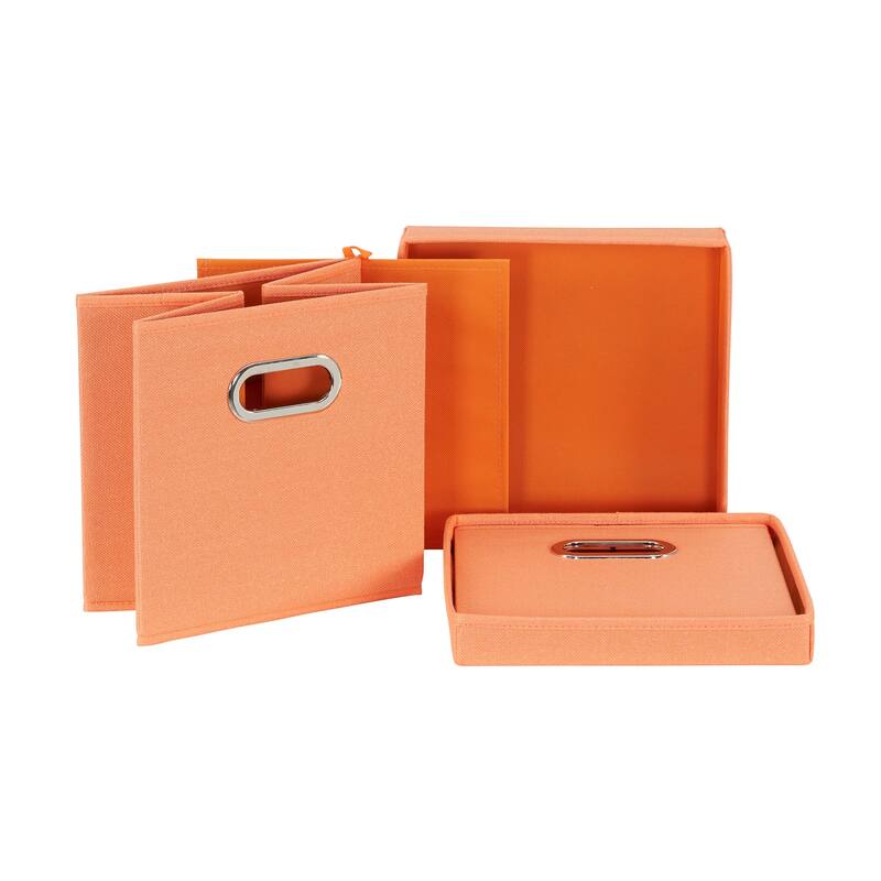 Household Essentials Storage Bins with Lids and Chromed Grommet Handles