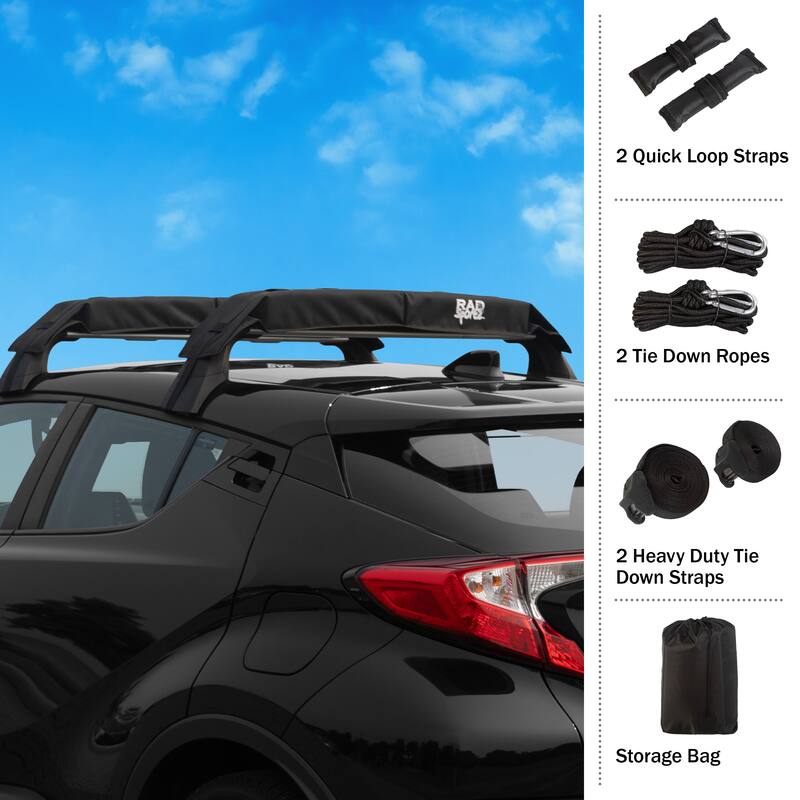 Kayak Roof Rack Universal Quick Loop Straps and Protective Pads