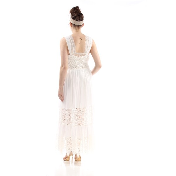 white lace empire waist dress