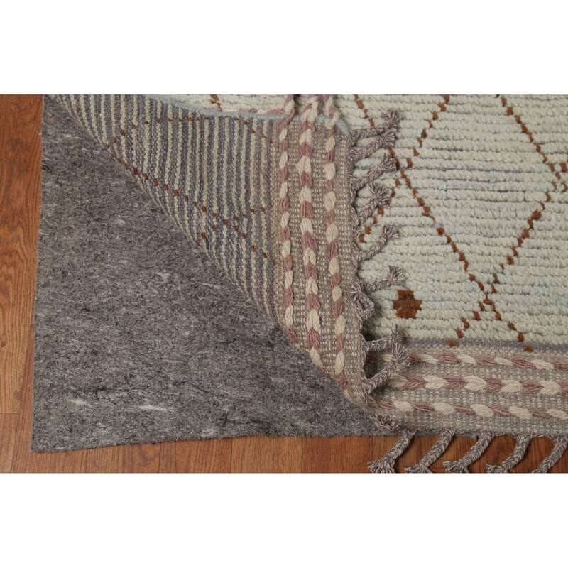 All-Over Trellis Moroccan Modern Large Area Rug Handmade Wool Carpet - 10'0"x 14'4"