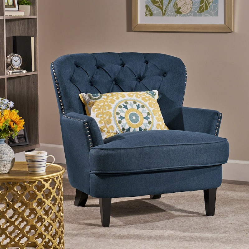 Tafton Tufted Oversized Fabric Club Chair by Christopher Knight Home - 33.50" L x 35.00" W x 34.50" H