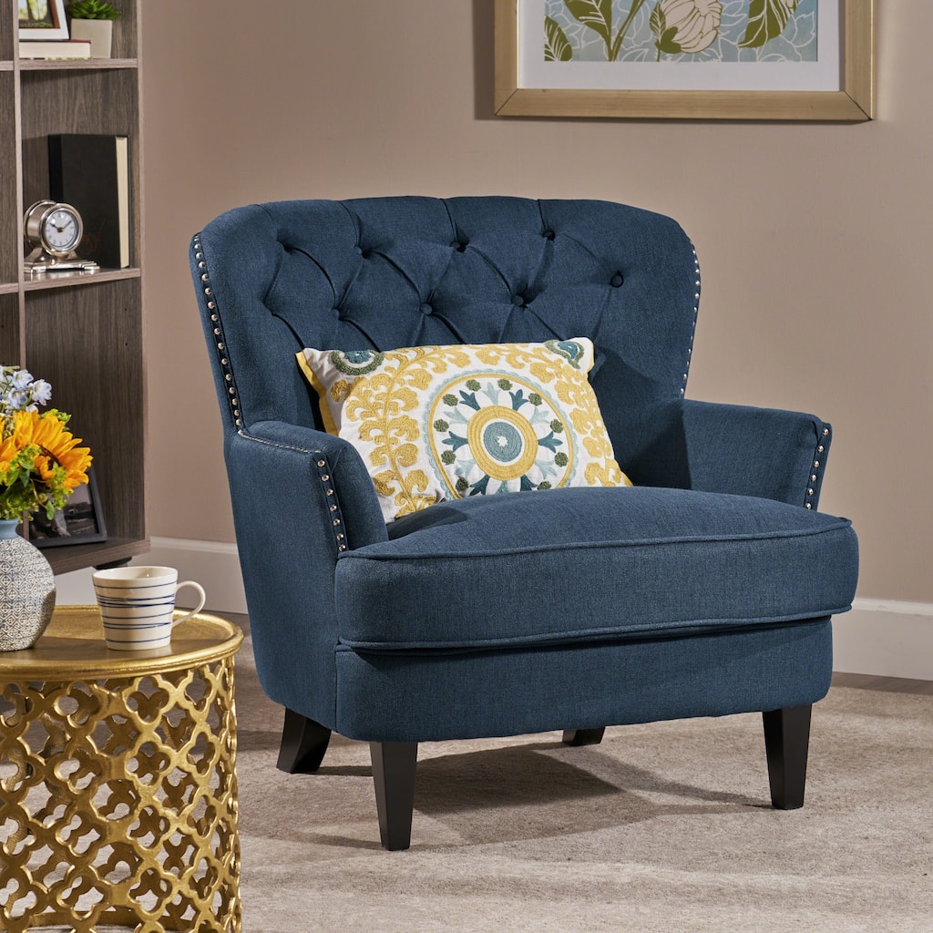 Tafton Tufted Oversized Fabric Club Chair by Christopher Knight Home - 33.50" L x 35.00" W x 34.50" H