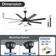 preview thumbnail 116 of 128, Sofucor 52/66/72/76/84Inch Large Ceiling Fan with Dimmable LED Light ,Remote&APP Control,8 Blades for Large Living Room,Porch