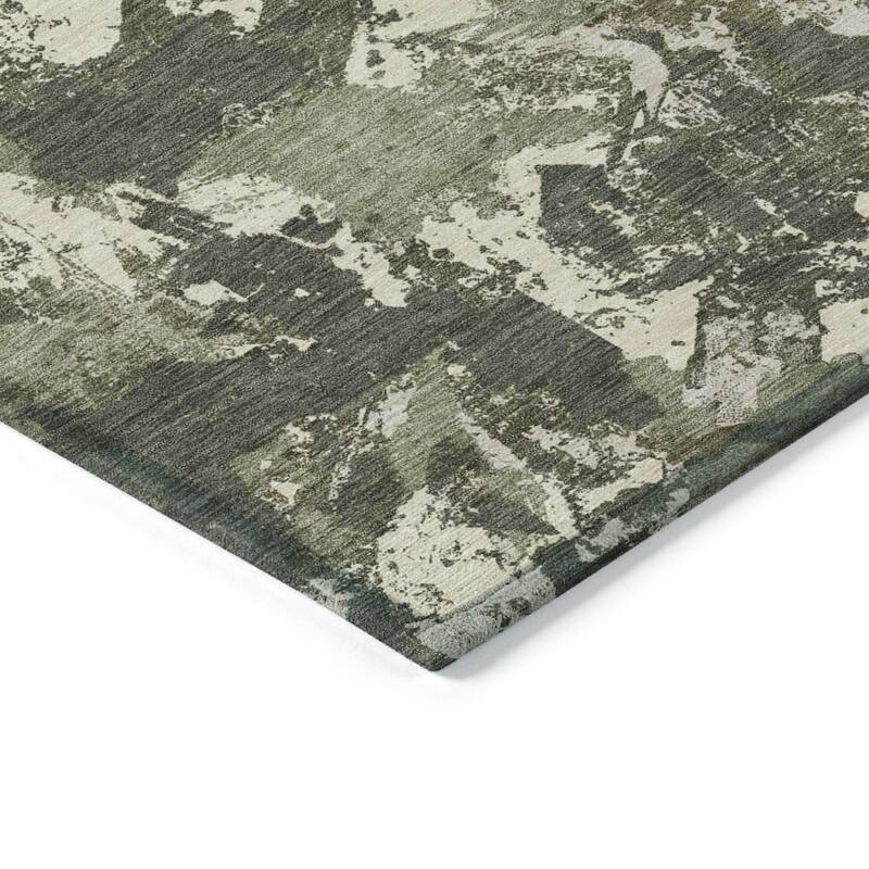 Machine Washable Indoor/ Outdoor Chantille Abstract Contemporary Rug