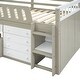 preview thumbnail 28 of 46, L-shaped Twin Loft Bed and Twin Platform Bed with 7 Drawers