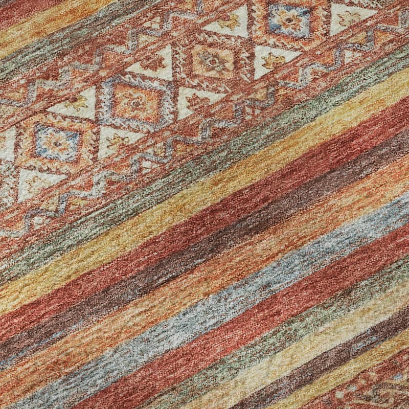 Premium Washable Super Soft Boho Stripes Mayfield Rug