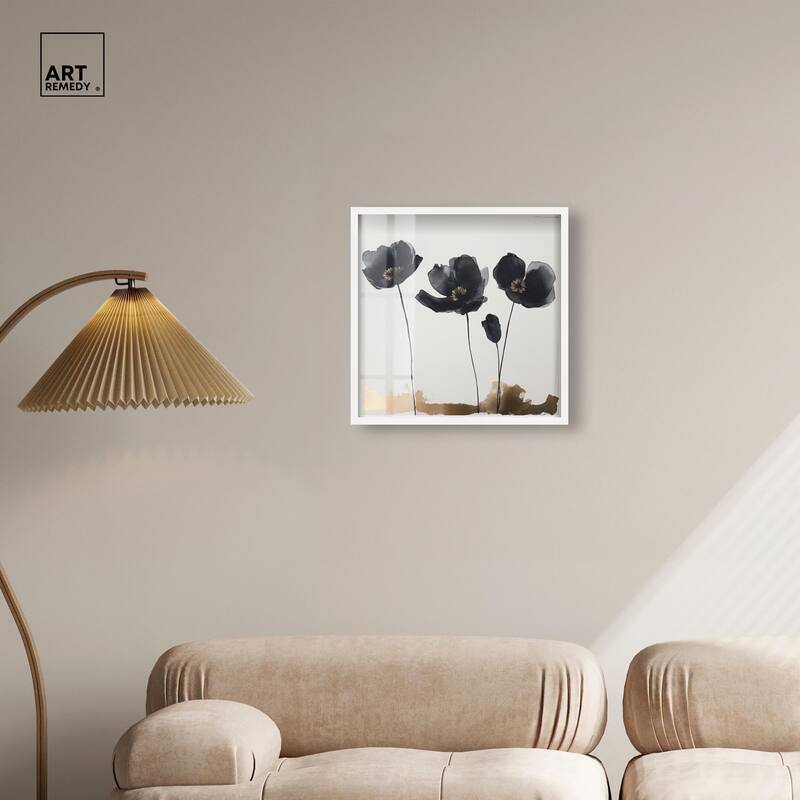 Nocturnal Flowers I Shadowbox by Art Remedy