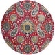 preview thumbnail 108 of 111, SAFAVIEH Madison Belle Boho Glam Paisley Pattern Area Rug 6'7" Round - Fuchsia/Gold. - Round