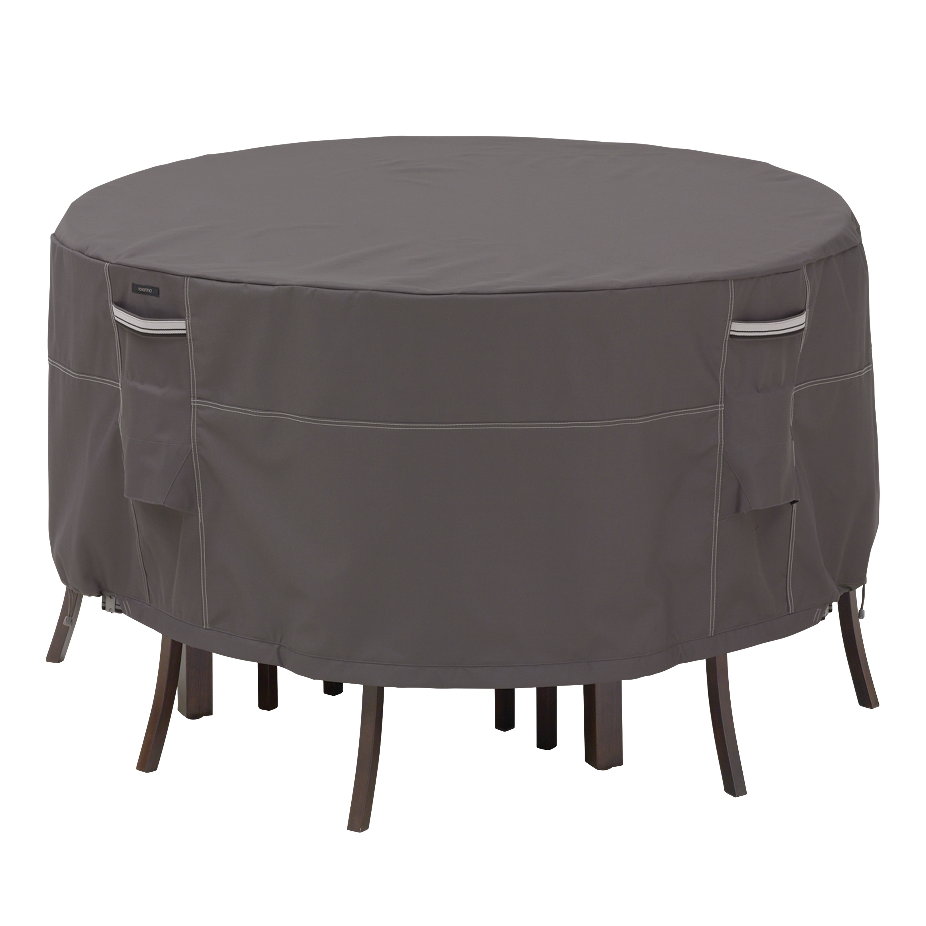 Classic Accessories Ravenna Water-Resistant 60 Inch Tall Round Patio Table & Chair Set Cover