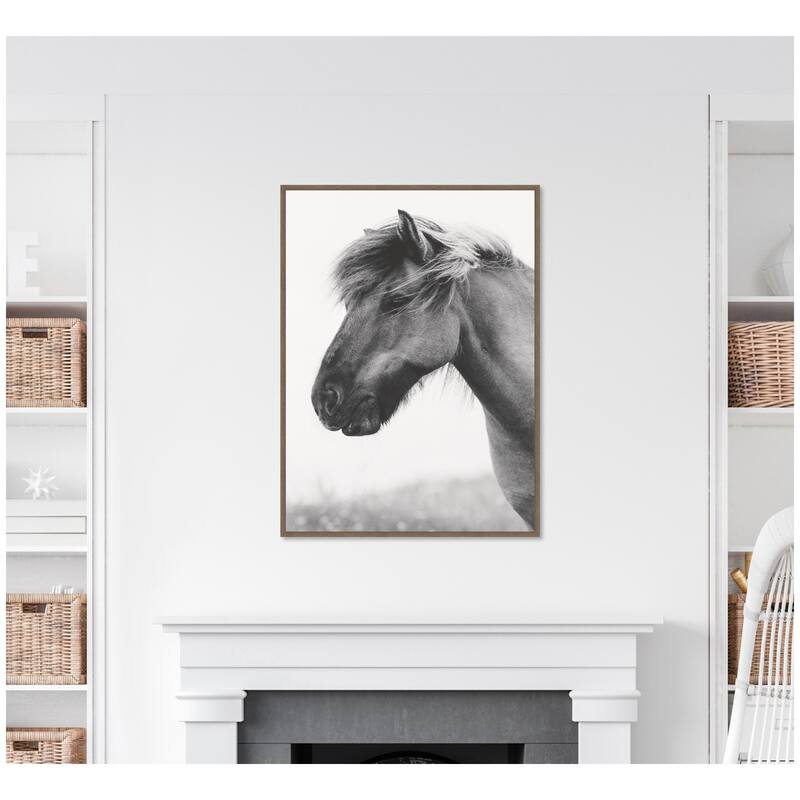 Kate and Laurel AA Indomitable by Alicia Abla Framed Canvas Wall Art Print