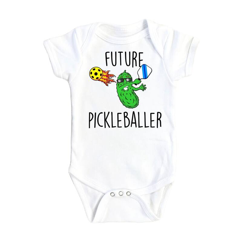 Pickleball Future - Baby Boy Girl Clothes Infant Bodysuit Funny Cute Newborn - White - Newborn