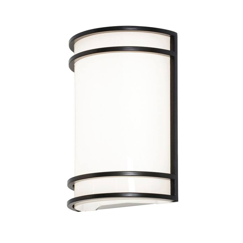Ventura 1-light ADA Oil-Rubbed Bronze LED Wall Sconce, White Acrylic Shade