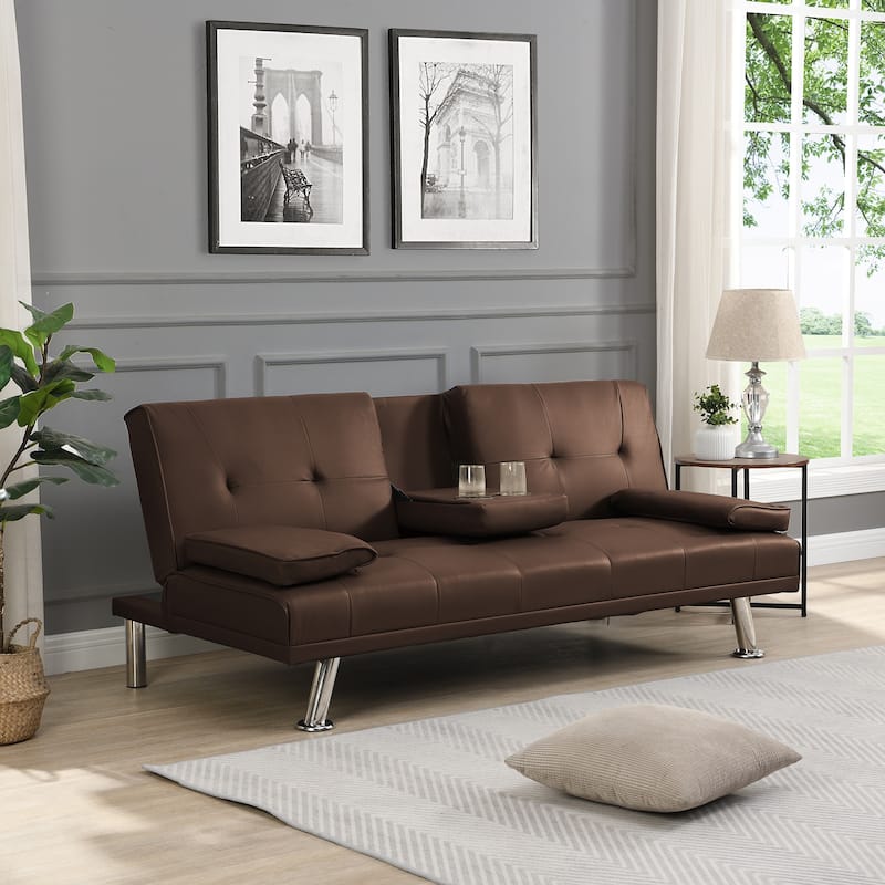 Sofa Bed with Armrest Two Holders