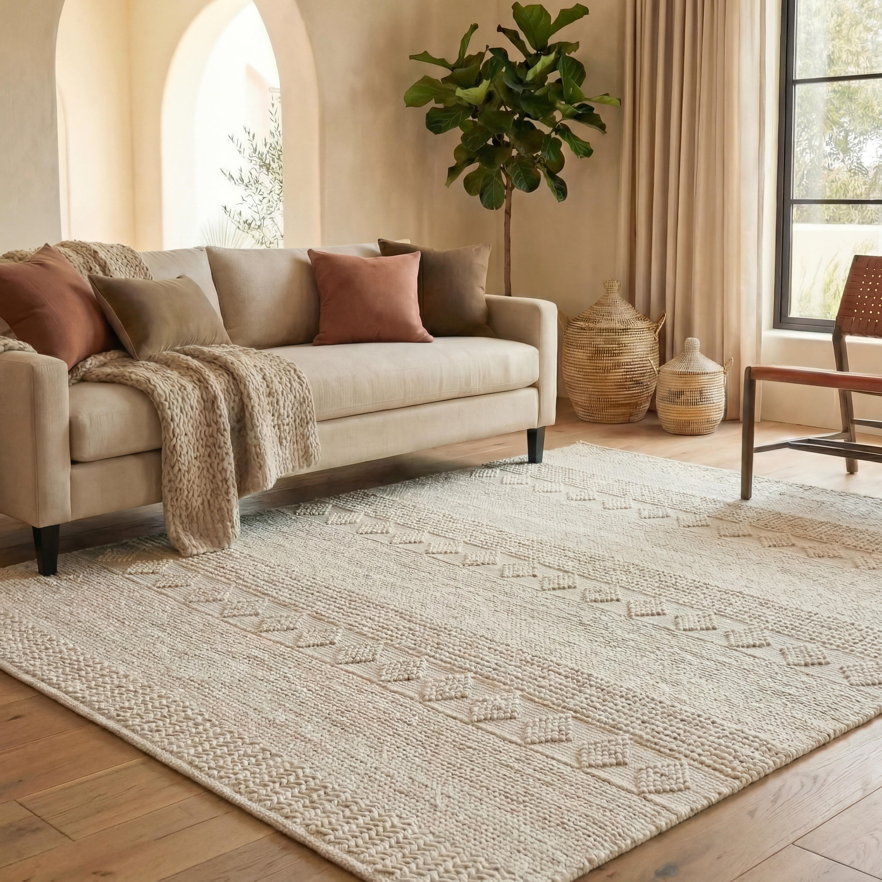 SAFAVIEH Handmade Natura Sumeyya Wool Rug