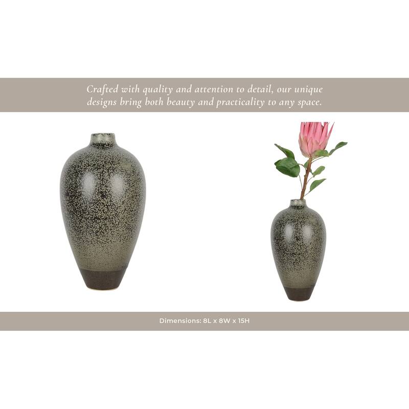 Ceramic Sculptural Vase with Textured Organic Design Modern Accent