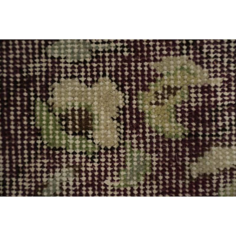 Hand Knotted Oriental 100% Wool Carpet Transitional Floral Brown Anatolian Area Rug - 9' 2'' X 5' 10''