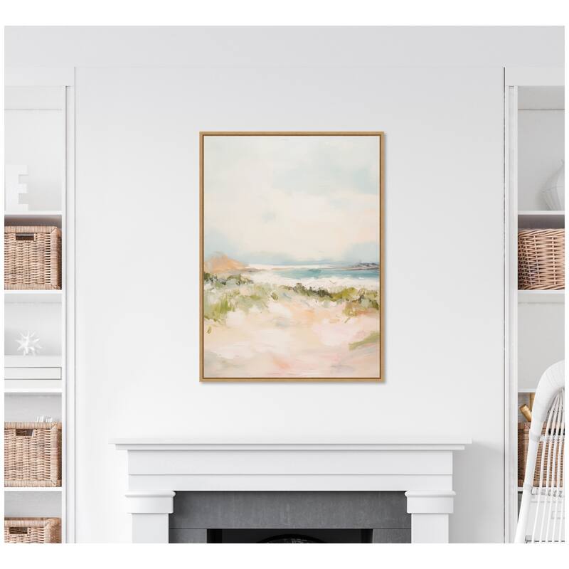Kate and Laurel Tranquil Landscape III expansion by Amy Lighthall Framed Canvas Wall Art Print
