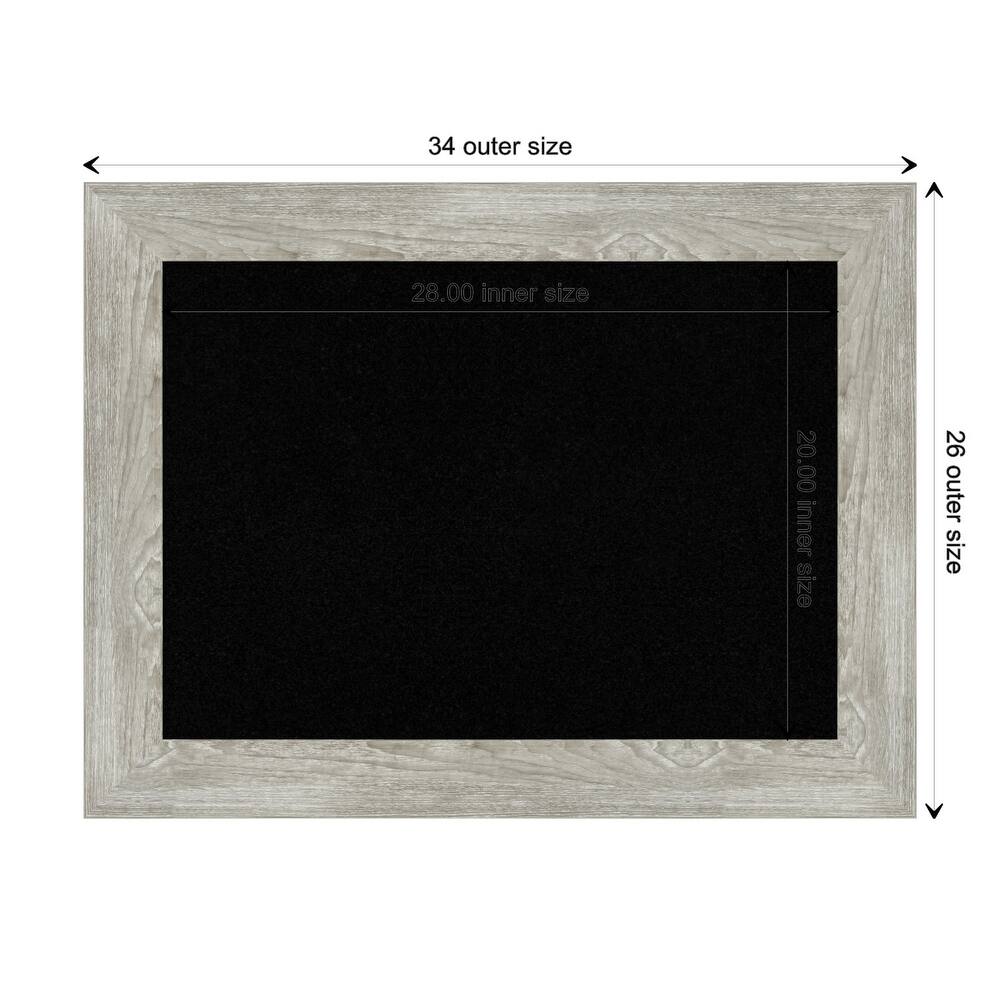 Dove Greywash Framed Black Corkboard Bulletin Board
