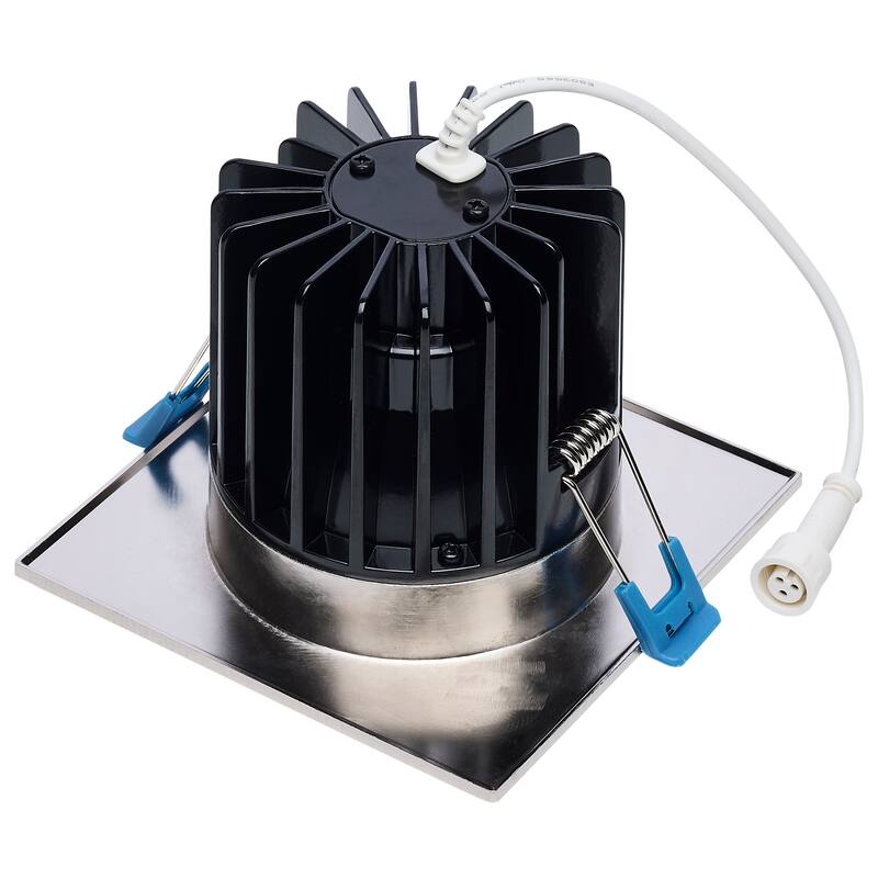 16/20/24W LED Remote Driver Downlight 27K/30K/35K/40K/50K CCT Field Selectable Square Brushed Nickel - Brushed Nickel