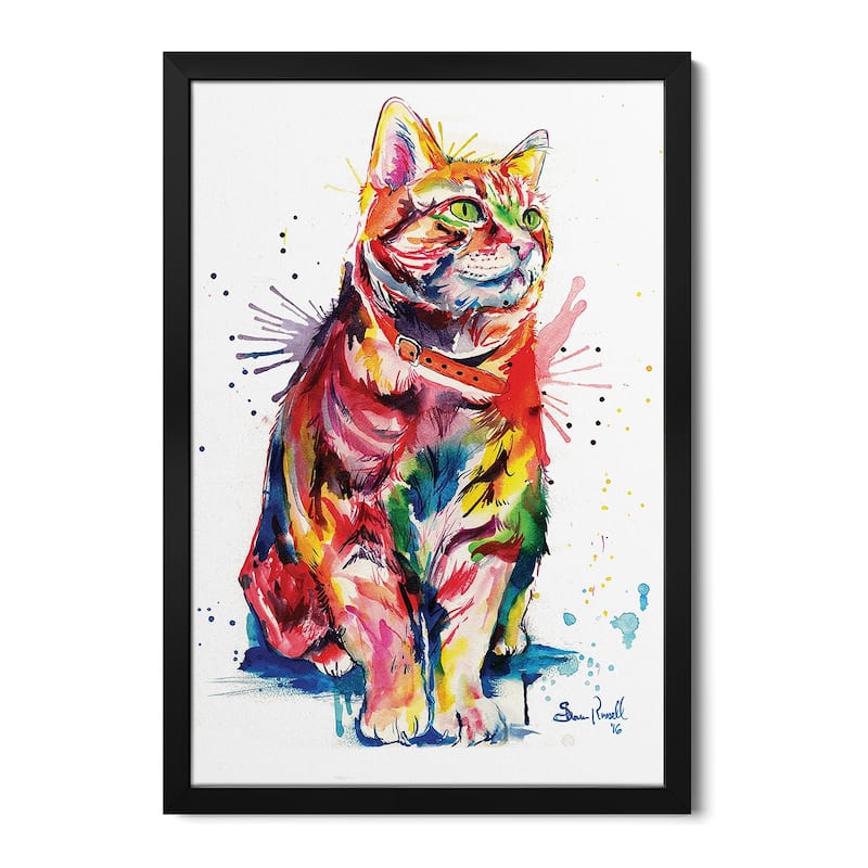 Tabby Premium Framed Poster by Weekday Best - Black - 24x32x1