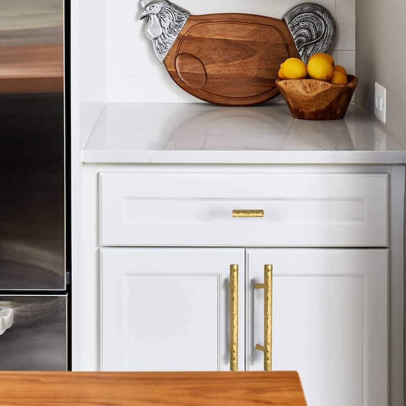 3-3/4 Inch Hole Center Copper Kitchen Cabinet Handles 100% Solid Brass Drawer Pulls (5-PACK)