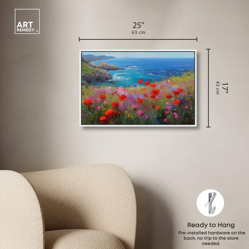 Ocean View Bloom II Canvas by Art Remedy