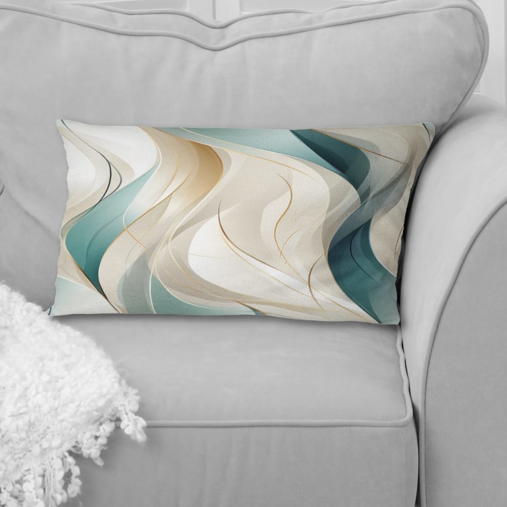 Designart "Subdued Elegance I" Abstract Printed Throw Pillow