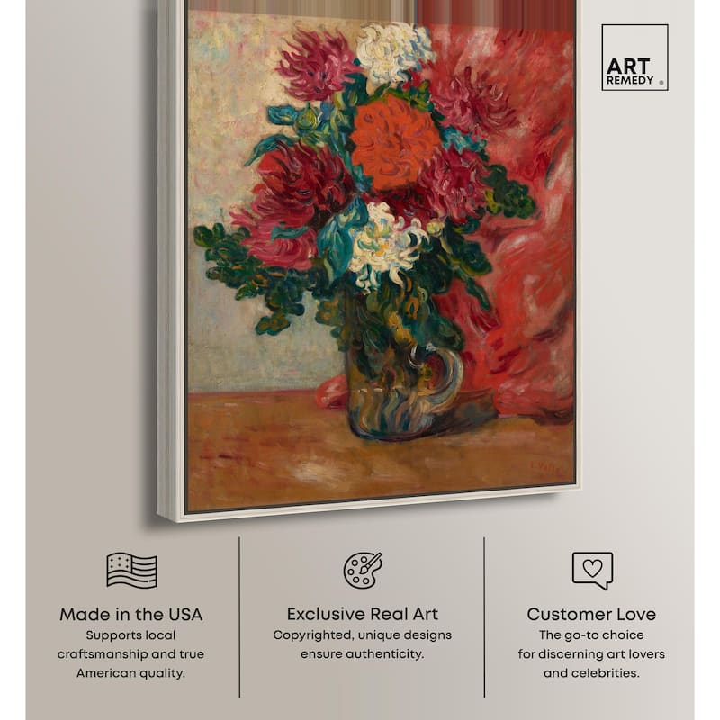 Valtat Dahlias Canvas by Art Remedy