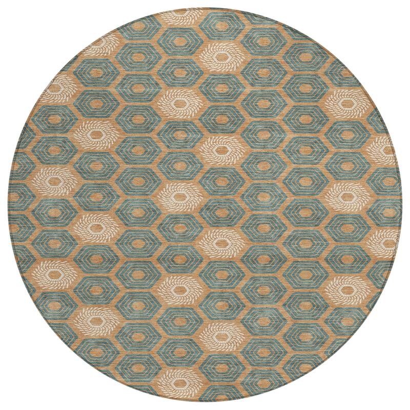 Machine Washable Indoor/ Outdoor Modern Hugoton Chantille Rug