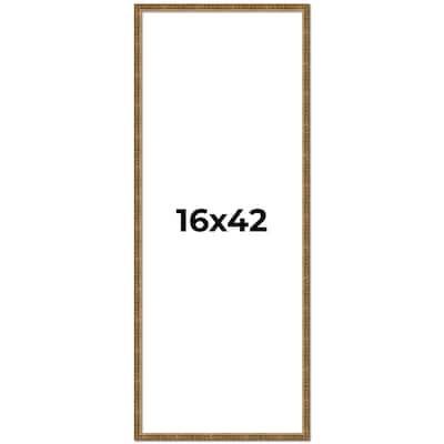 16x42 Frame Gold Kingsley Distressed Solid Wood Picture Frame Width