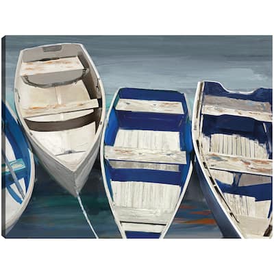 Beach Boats By Studio Arts Canvas Art Print