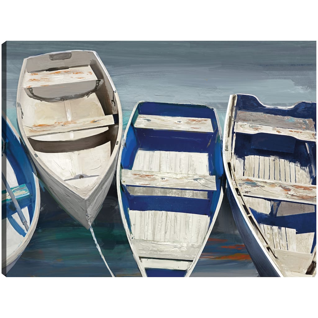 Beach Boats By Studio Arts Canvas Art Print