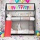 preview thumbnail 2 of 7, Modren Twin Over Twin Metal Bunk Bed With Slide,Convertible Into Two Separate Small Beds for Bedroom