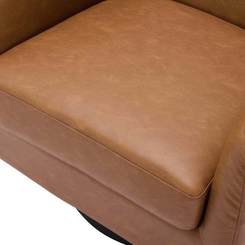 Round Barrel Armchair 360-Degree Swivel Accent Chairs