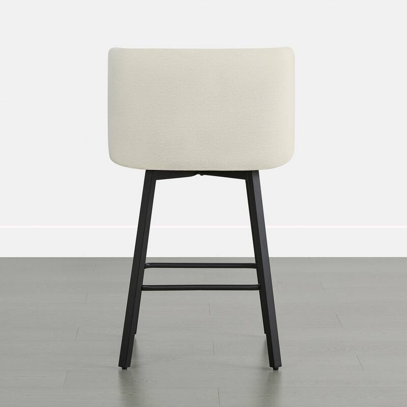 Spruce & Spring Modern Swivel Counter Bar Stool Set with Barrel Back&Double-layer Cushion